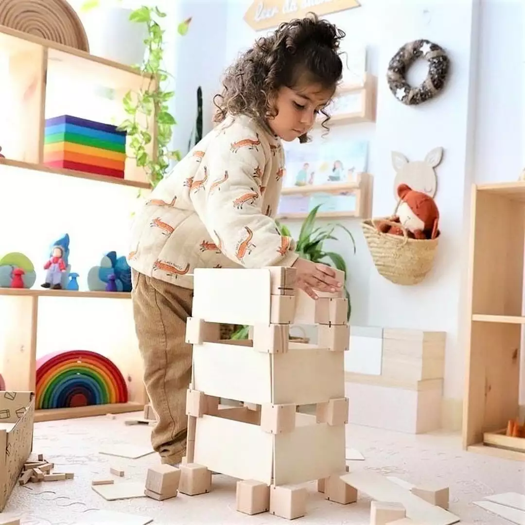 Just Blocks: Klocki drewniane 166 el. Smart Lines Medium Pack